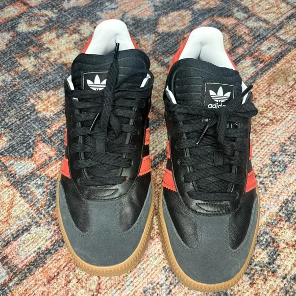Adidas Black and Red Samba Sneakers size 8.5 women’s